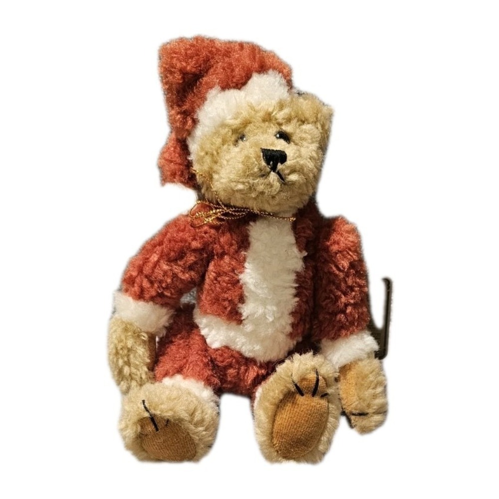 Vintage Boyds Bears Nicholas Santa Bear Jointed Arms Legs Used With Tag